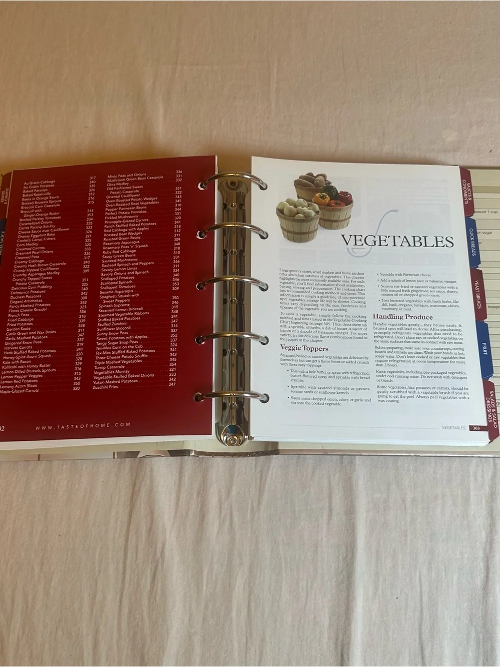 The Taste of Home Cookbook Timeless Recipes  5 Ring Binder w/CD Nice Variety